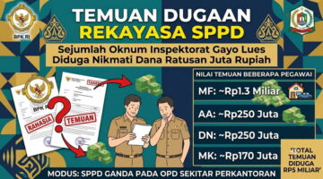 BPK Diduga Temukan Penyimpangan SPPD Bernilai Lima Miliar Rupiah di Inspektorat Gayo Lues